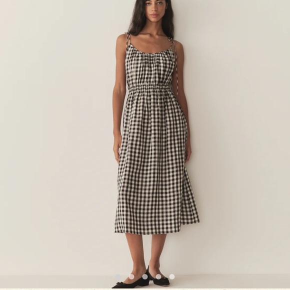 doen black gingham dress | Dresses | And White Midi doen ischia dress gingham